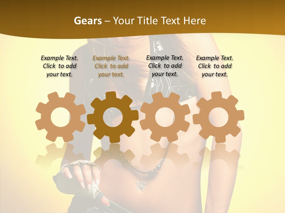 Smile Female Model PowerPoint Template