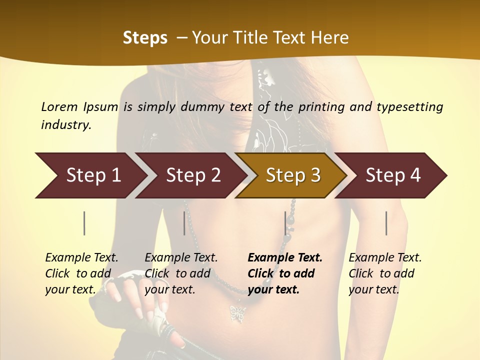 Smile Female Model PowerPoint Template