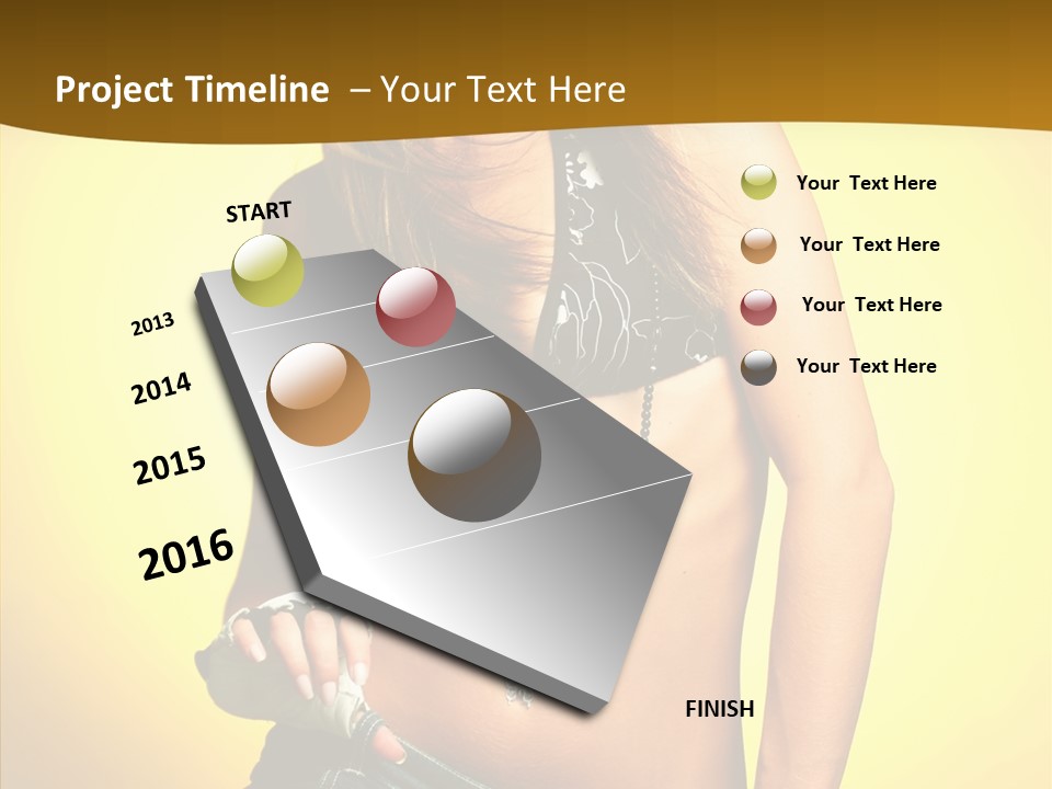 Smile Female Model PowerPoint Template