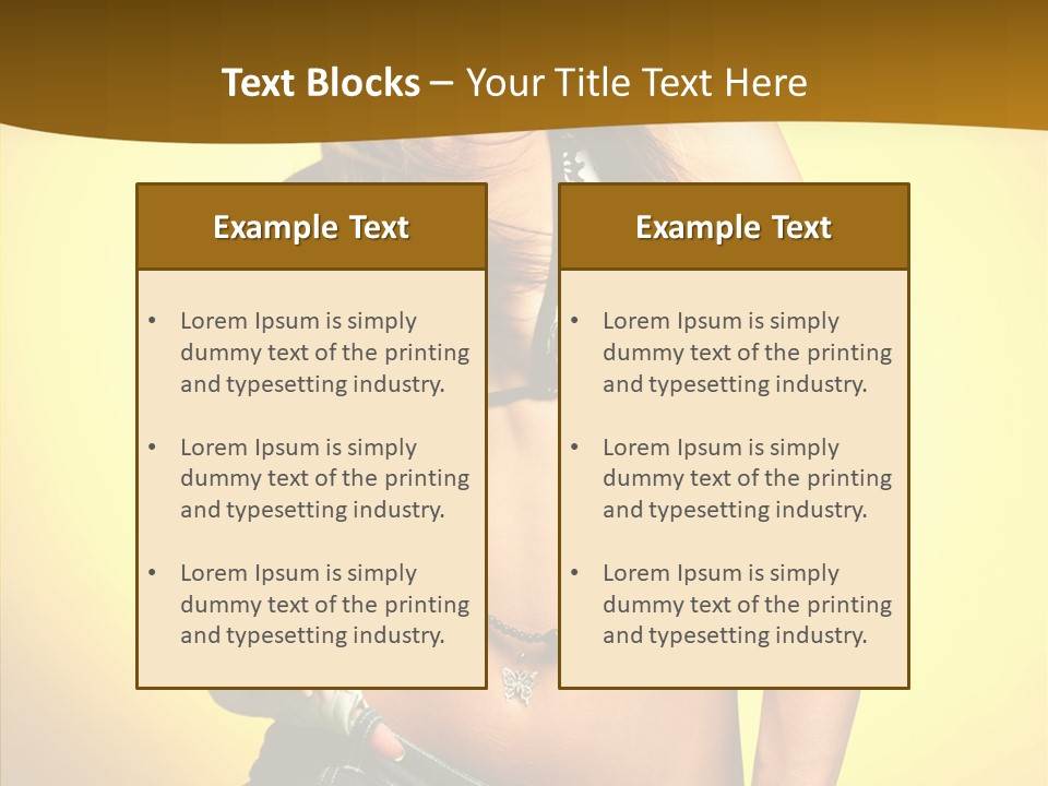 Smile Female Model PowerPoint Template