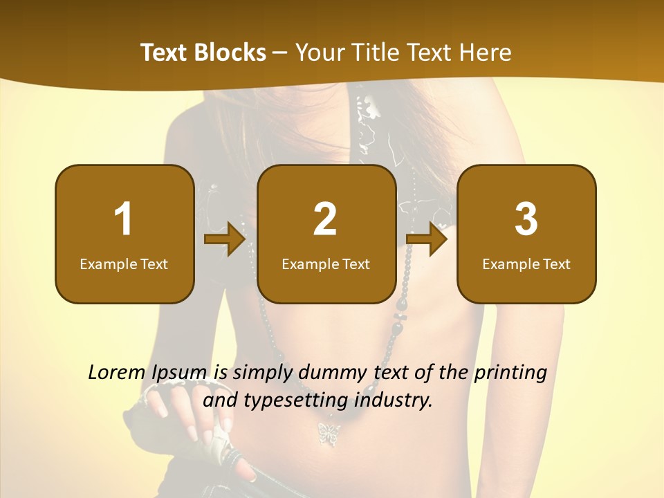 Smile Female Model PowerPoint Template