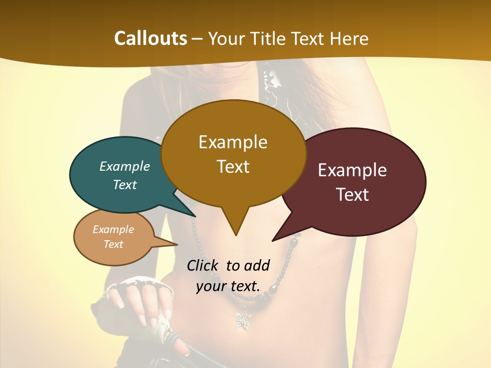 Smile Female Model PowerPoint Template