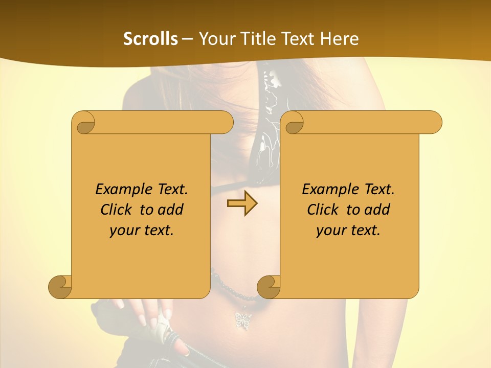 Smile Female Model PowerPoint Template