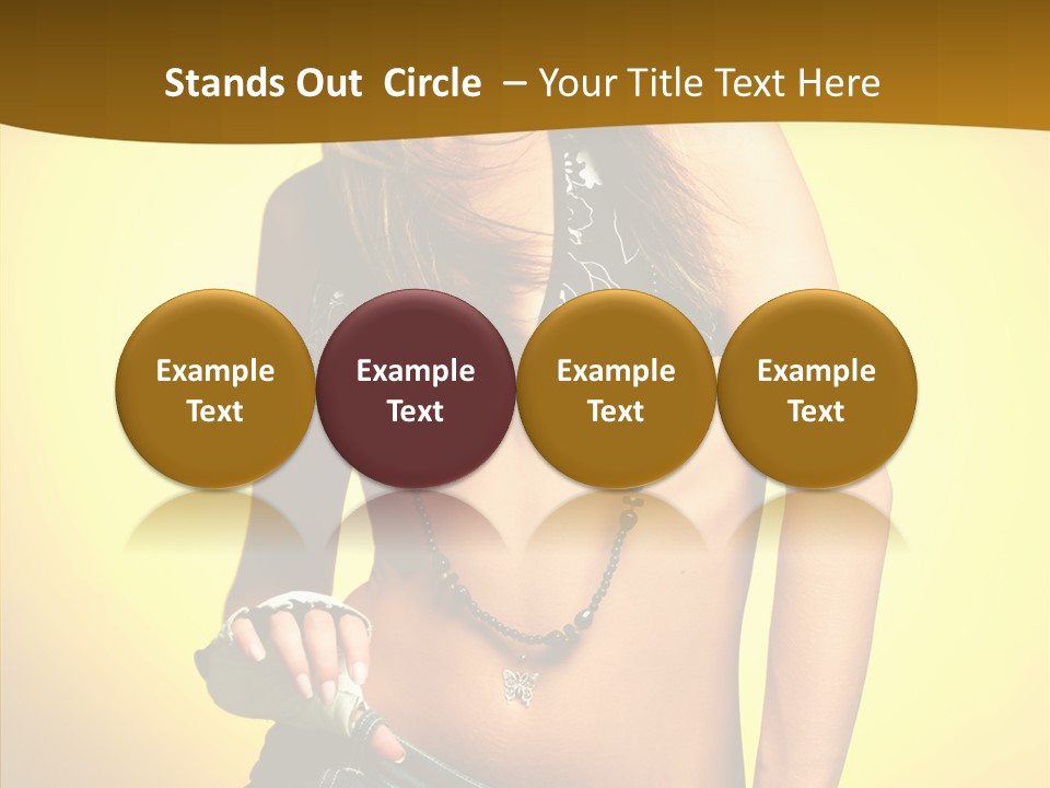 Smile Female Model PowerPoint Template