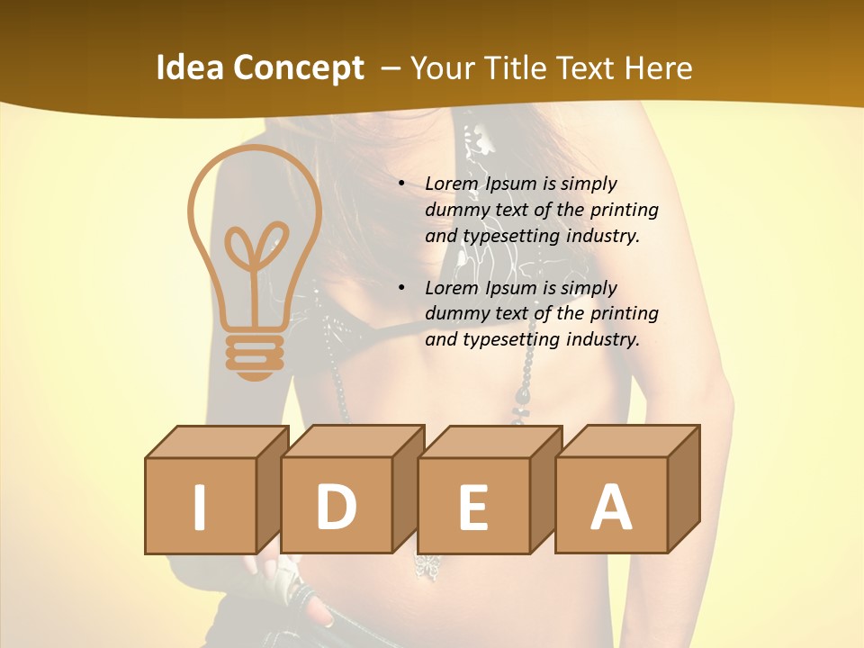 Smile Female Model PowerPoint Template