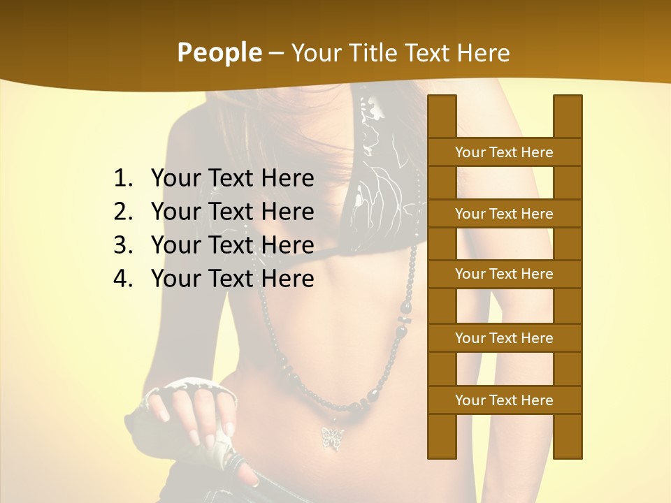 Smile Female Model PowerPoint Template