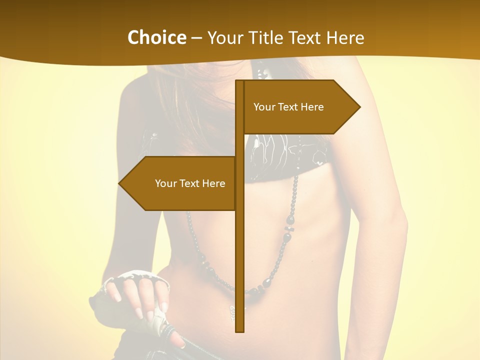 Smile Female Model PowerPoint Template