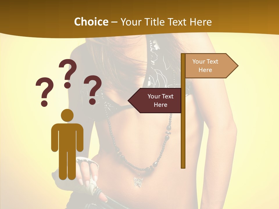 Smile Female Model PowerPoint Template