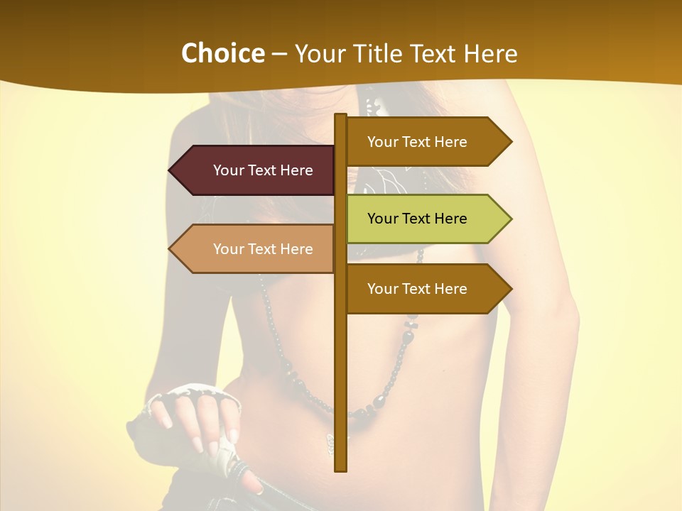 Smile Female Model PowerPoint Template