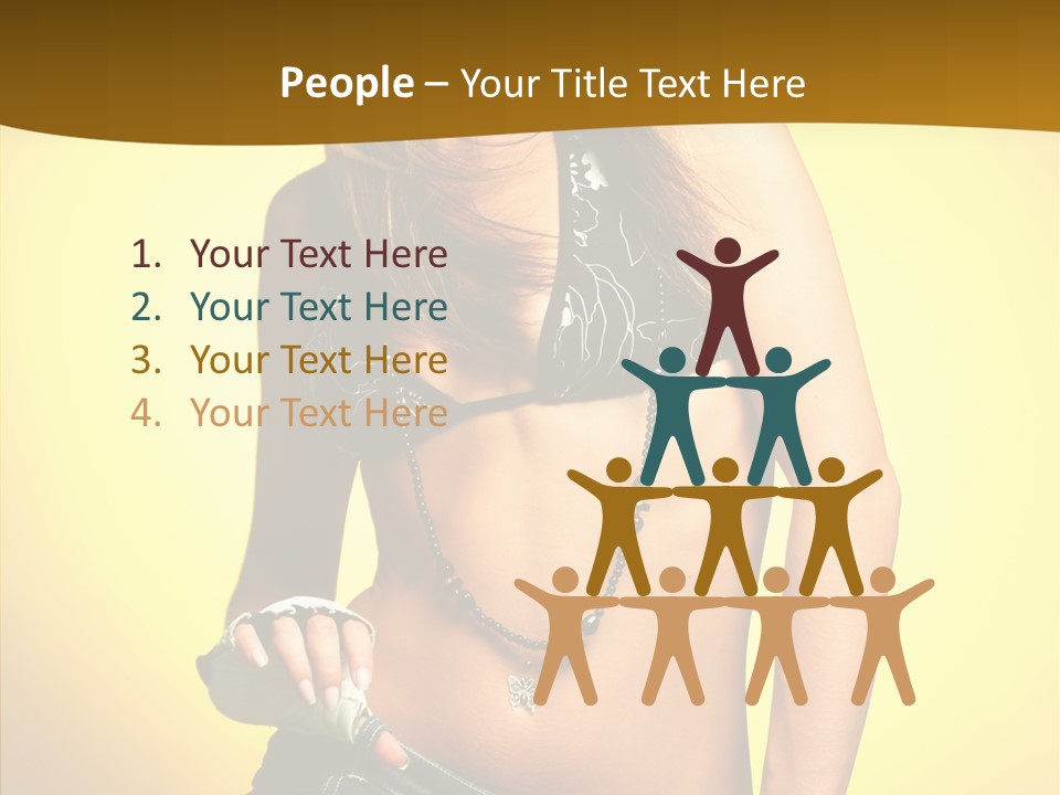 Smile Female Model PowerPoint Template