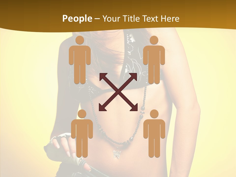 Smile Female Model PowerPoint Template