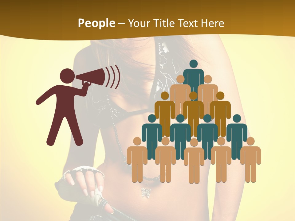 Smile Female Model PowerPoint Template