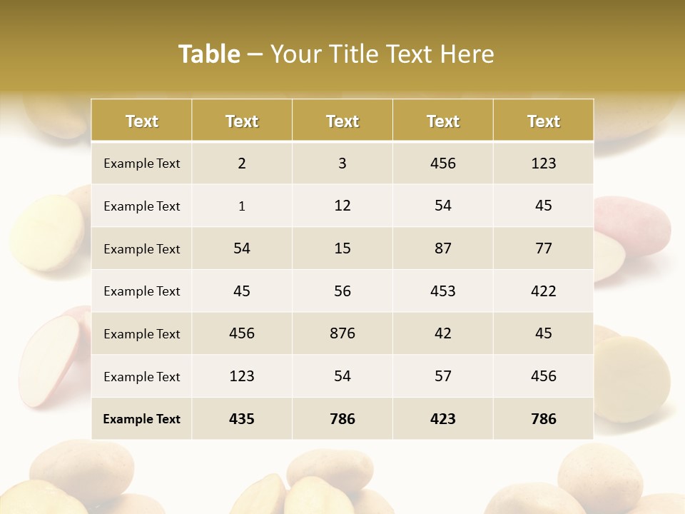 Organic Vegetarian Slice PowerPoint Template