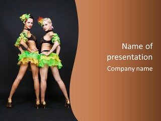 Elegance Graceful Posing PowerPoint Template