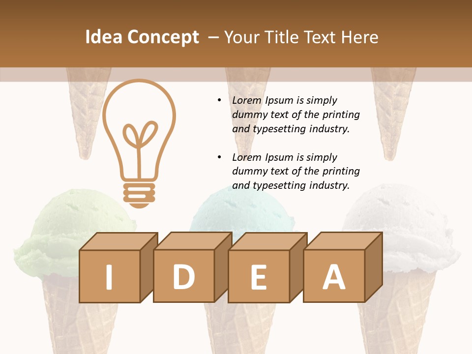 Cone Frio Shake PowerPoint Template