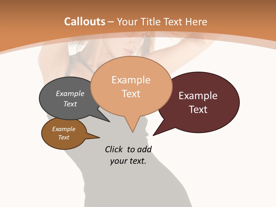 Expression Female Seductive PowerPoint Template