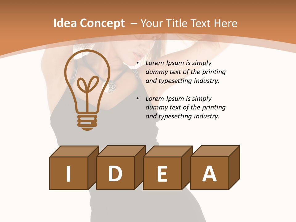 Expression Female Seductive PowerPoint Template