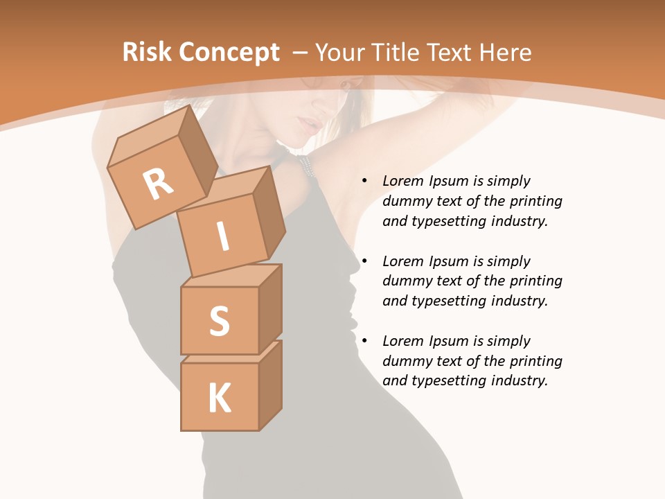 Expression Female Seductive PowerPoint Template