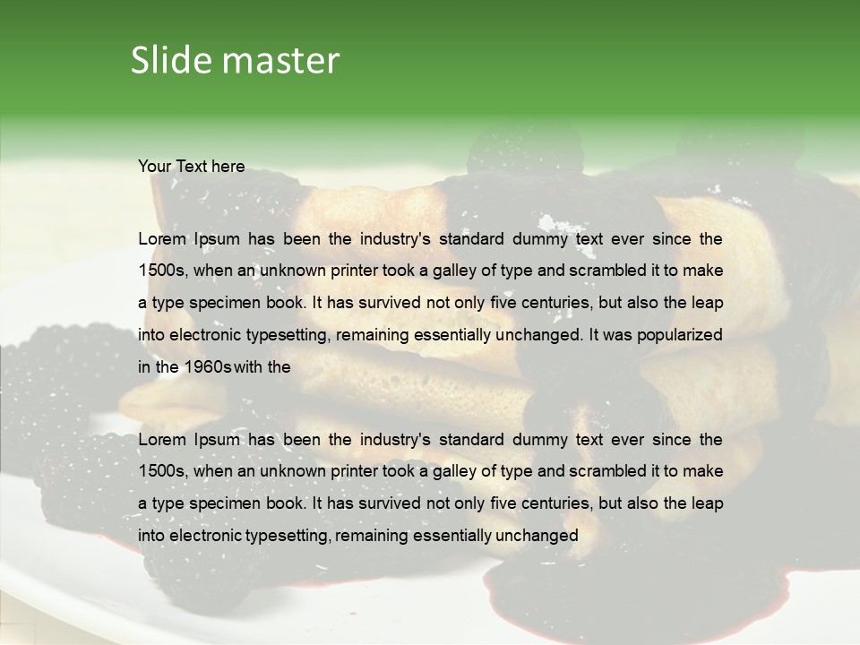 Plate Garnish Tasty PowerPoint Template