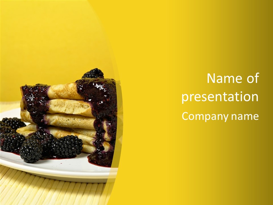 Garnish Blini Cake PowerPoint Template