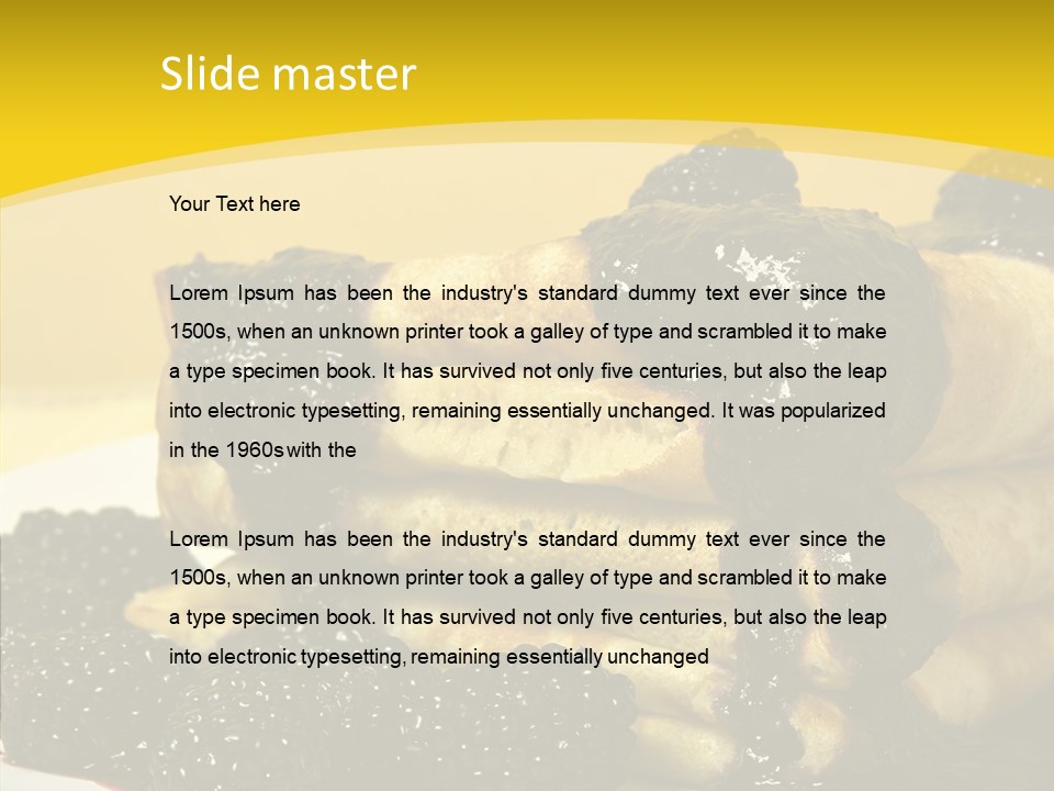 Garnish Blini Cake PowerPoint Template