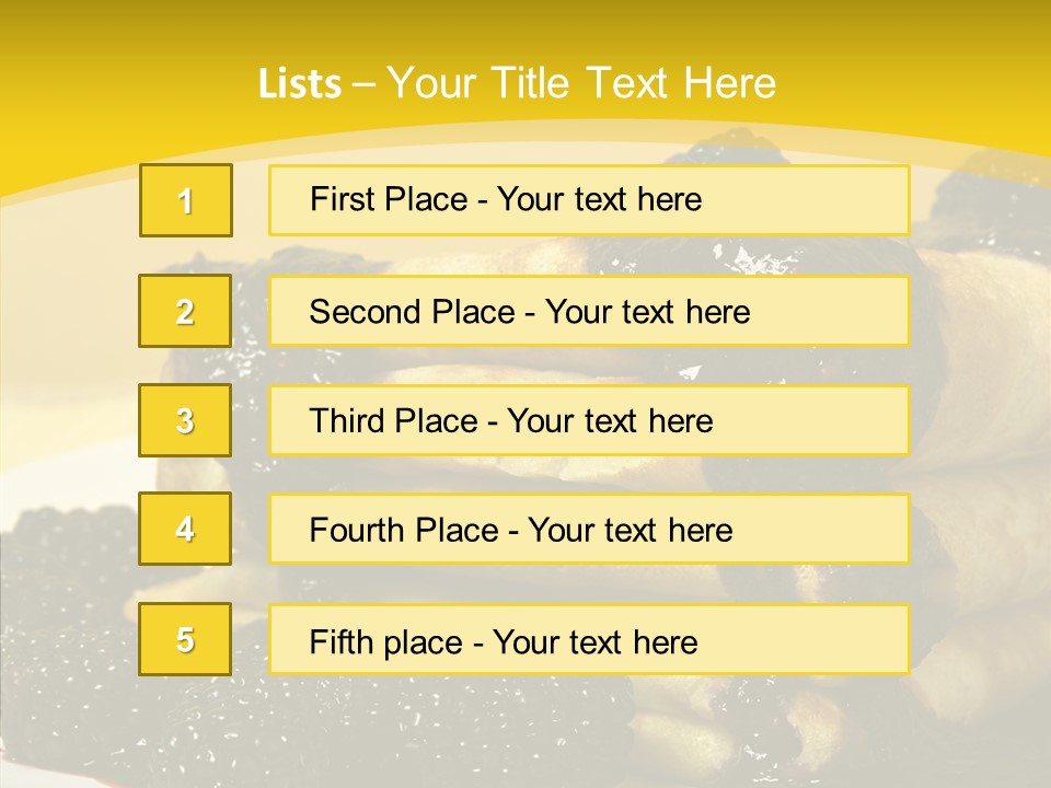 Garnish Blini Cake PowerPoint Template