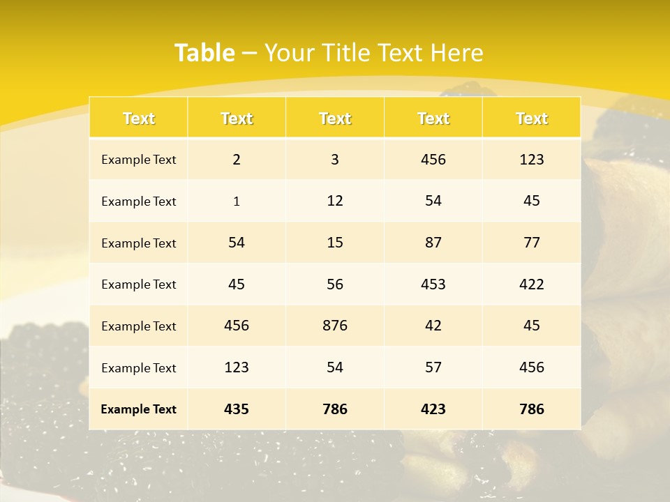 Garnish Blini Cake PowerPoint Template