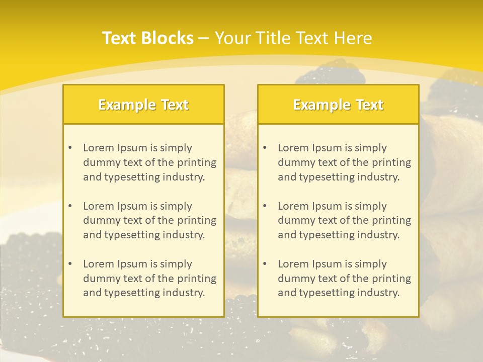 Garnish Blini Cake PowerPoint Template