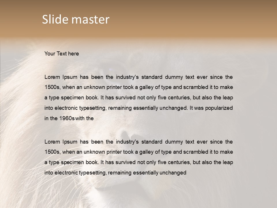 Feline Aggressive Pride PowerPoint Template