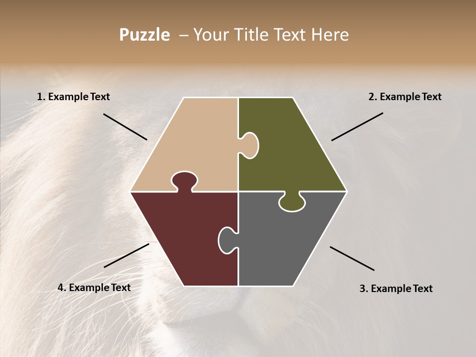 Feline Aggressive Pride PowerPoint Template