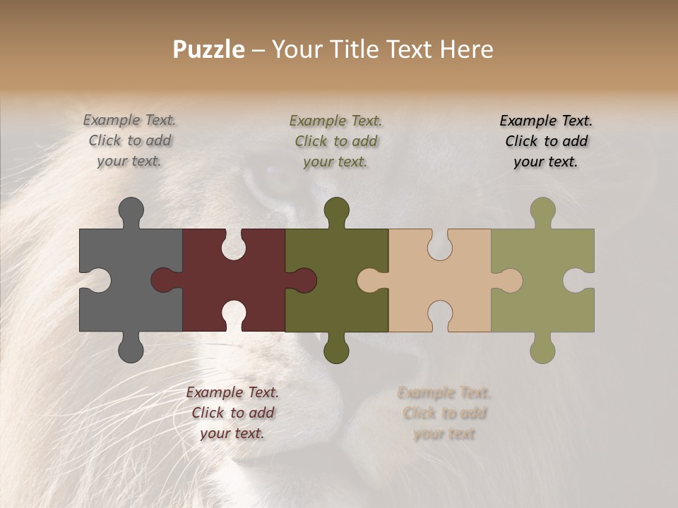 Feline Aggressive Pride PowerPoint Template