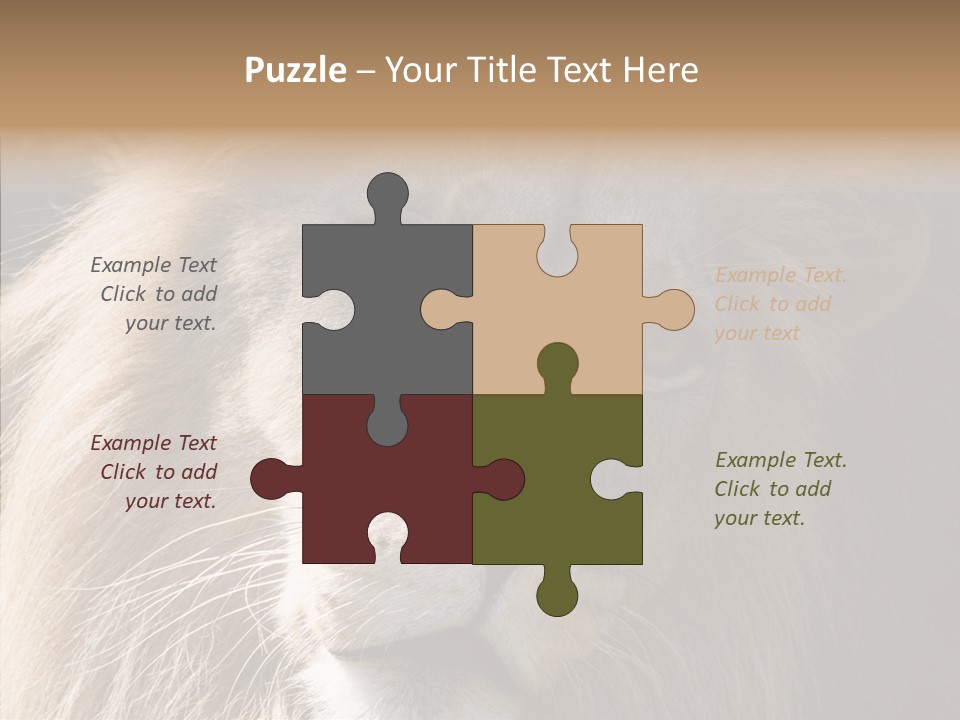 Feline Aggressive Pride PowerPoint Template