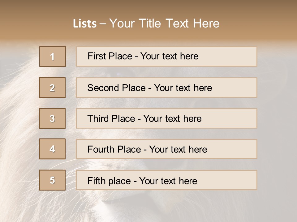 Feline Aggressive Pride PowerPoint Template
