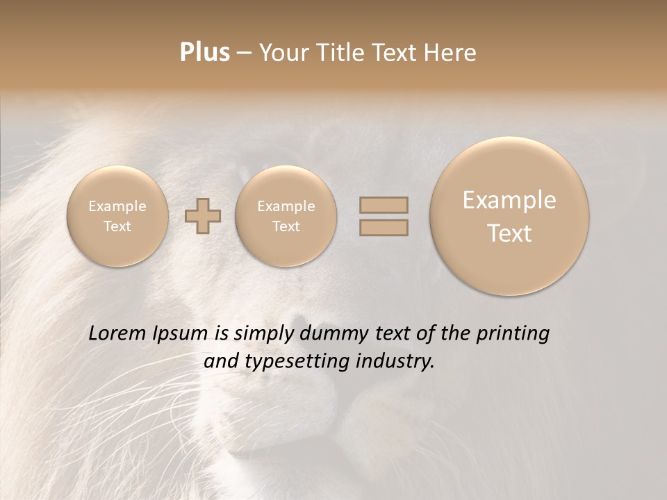 Feline Aggressive Pride PowerPoint Template