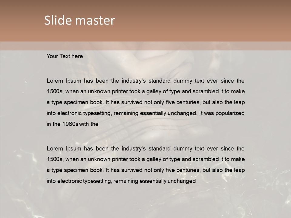 Feminine Silence Mermaid PowerPoint Template