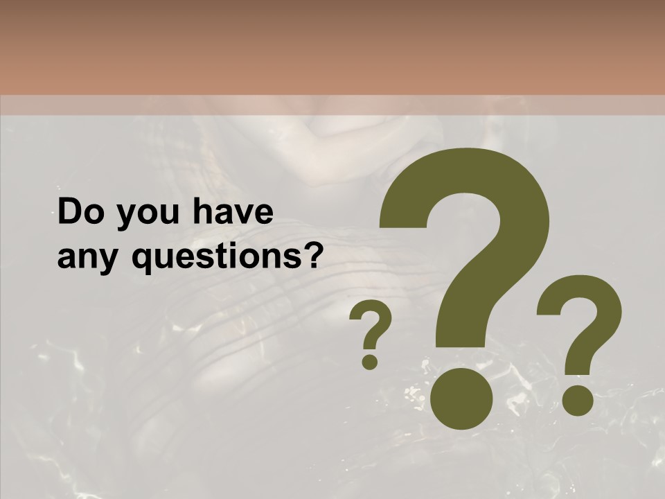 Feminine Silence Mermaid PowerPoint Template