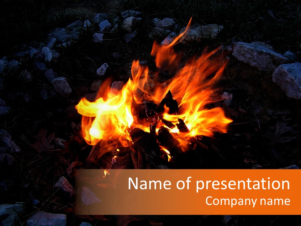Fire Hot Camp PowerPoint Template