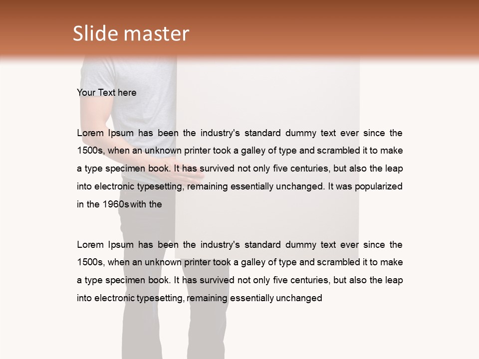 Figure Teamwork Writing PowerPoint Template