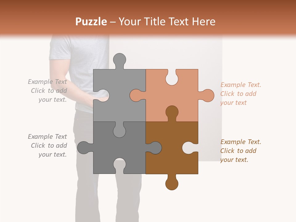 Figure Teamwork Writing PowerPoint Template