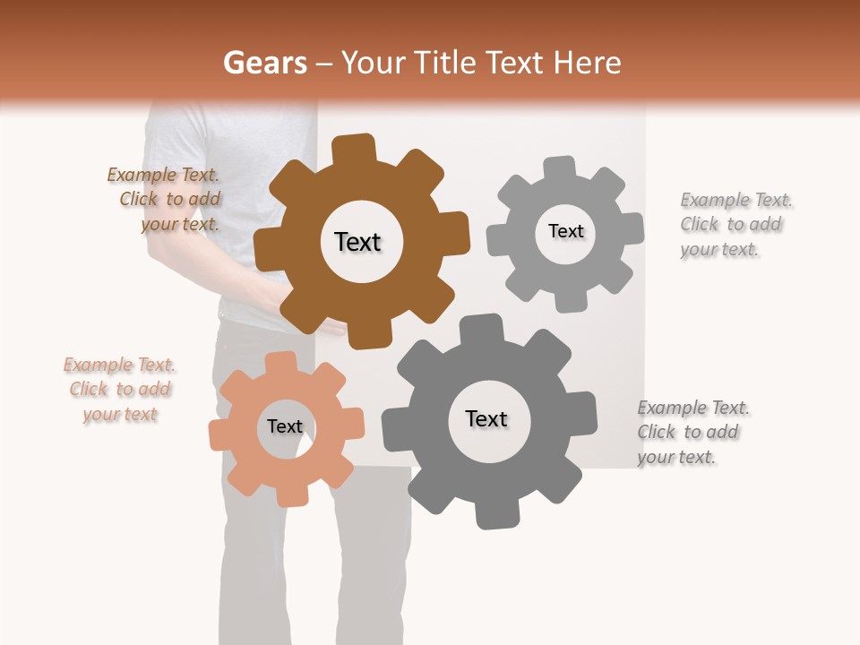 Figure Teamwork Writing PowerPoint Template
