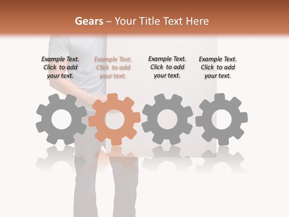 Figure Teamwork Writing PowerPoint Template