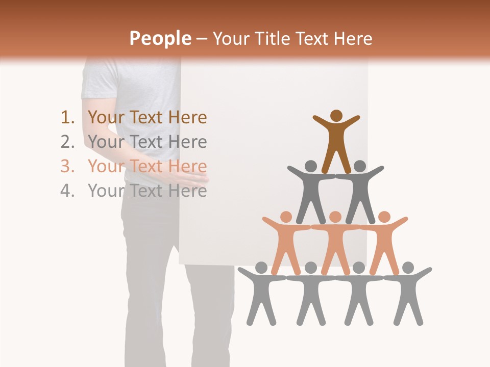 Figure Teamwork Writing PowerPoint Template