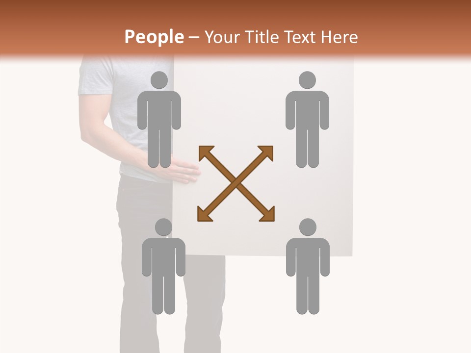 Figure Teamwork Writing PowerPoint Template