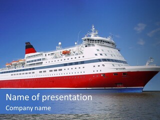 Passenger Porthole Waves PowerPoint Template