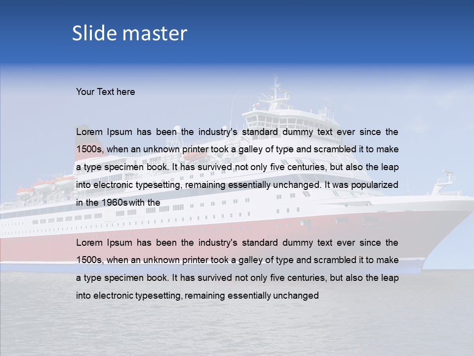 Passenger Porthole Waves PowerPoint Template