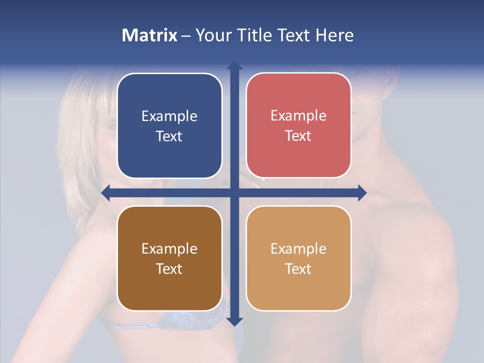 Muscular Model Blue PowerPoint Template