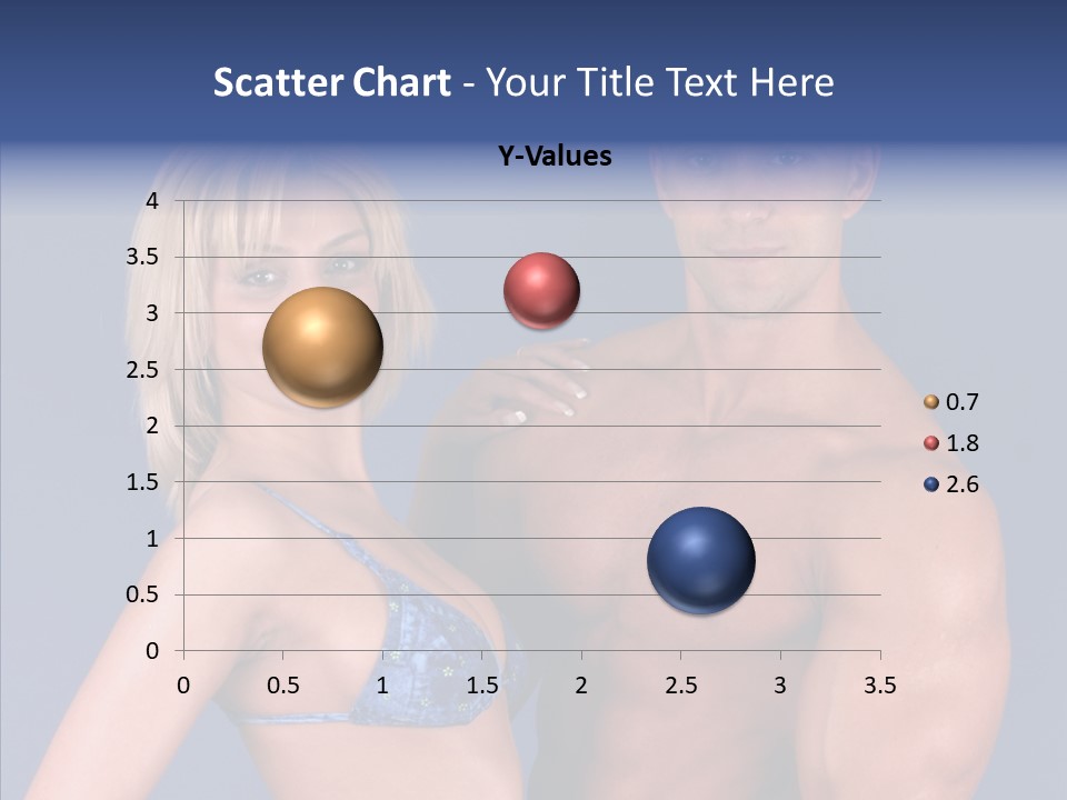 Muscular Model Blue PowerPoint Template