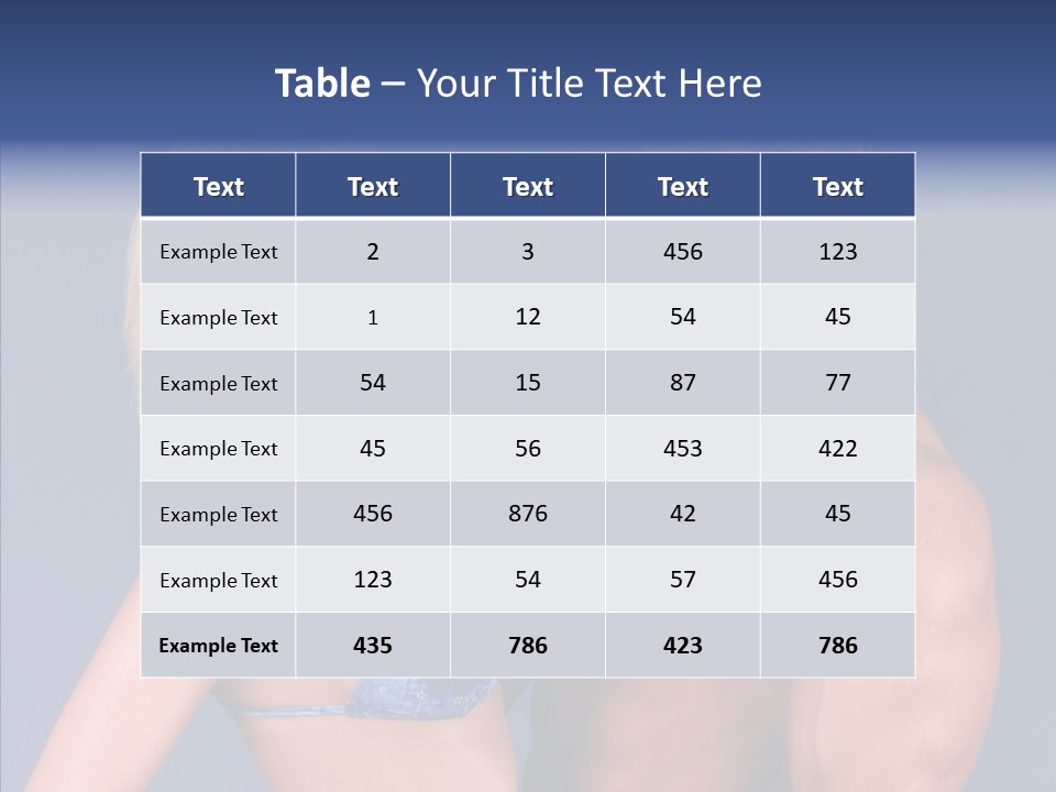 Muscular Model Blue PowerPoint Template