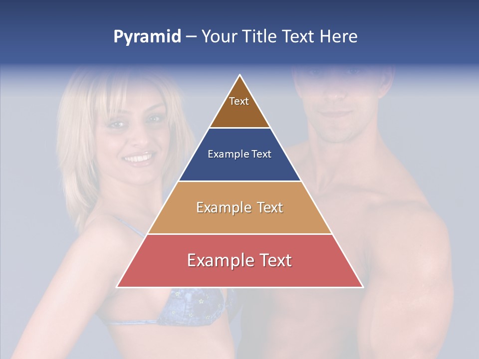 Muscular Model Blue PowerPoint Template