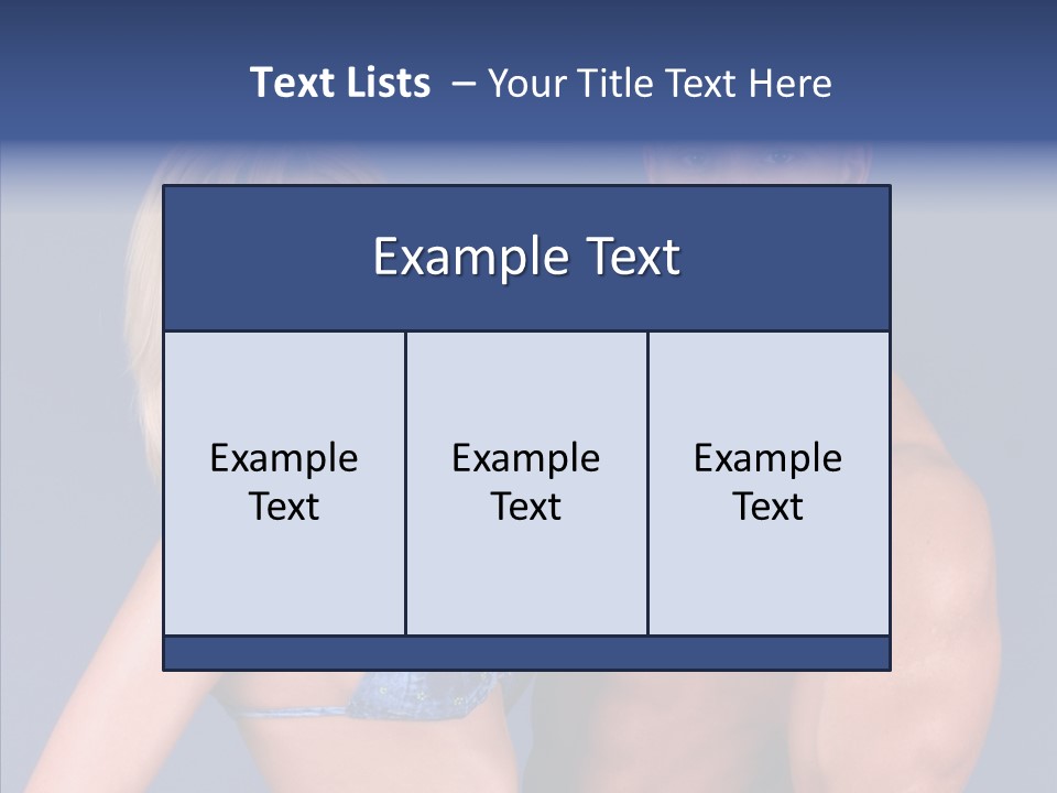 Muscular Model Blue PowerPoint Template